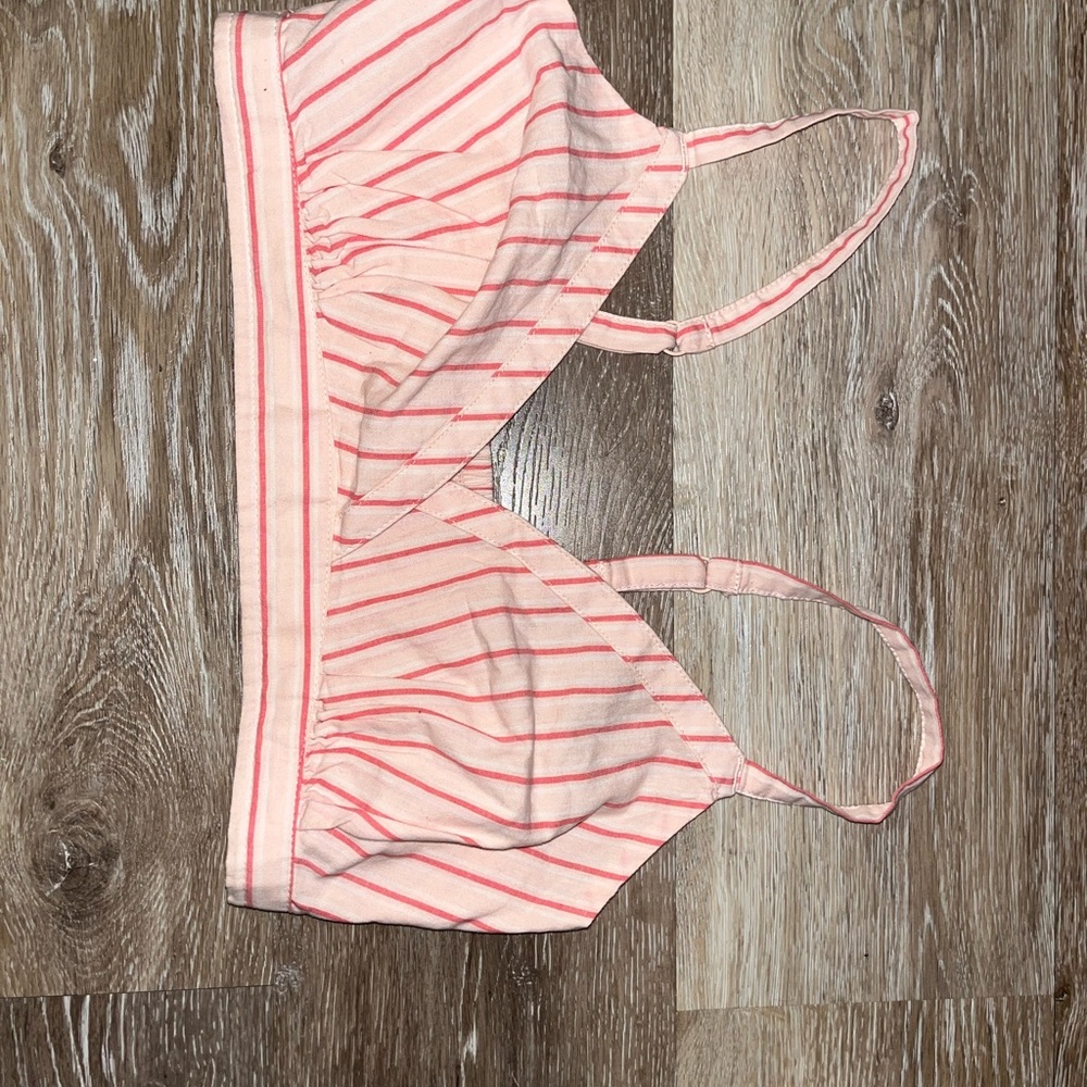 Only Pink and Cream Striped Bralette
